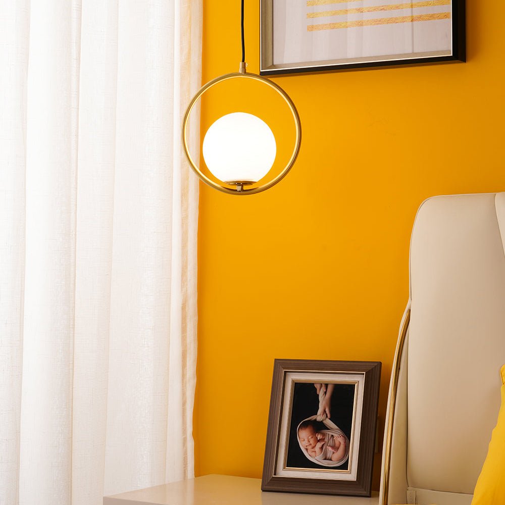 Lustra Pendant Lamp Brass Modern Ring