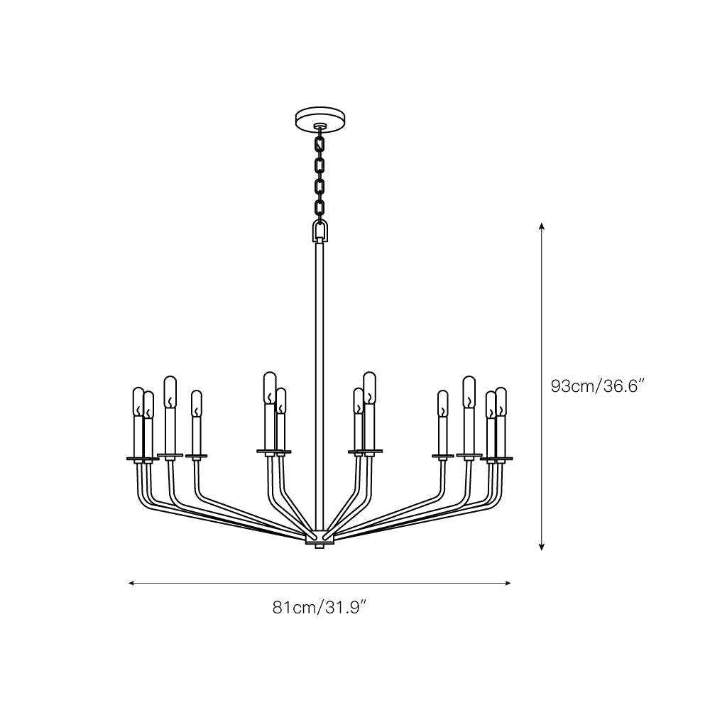 Cedorisra Vintage Industrial Chandelier