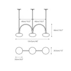 Lythean Modern Minimalist Linear Brass Glass Pendant Lamp