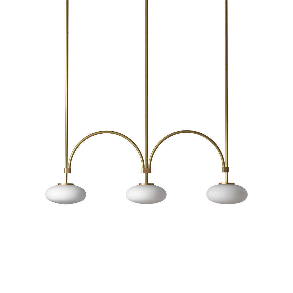Lythean Modern Minimalist Linear Brass Glass Pendant Lamp