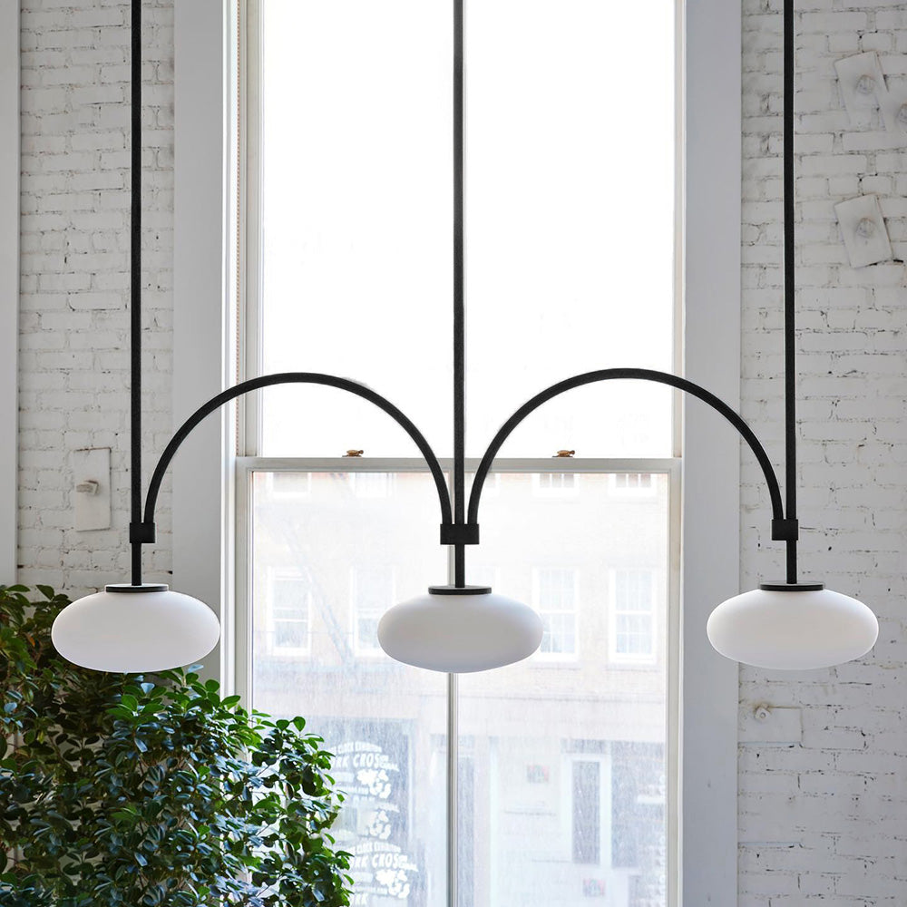 Lythean Modern Minimalist Linear Brass Glass Pendant Lamp