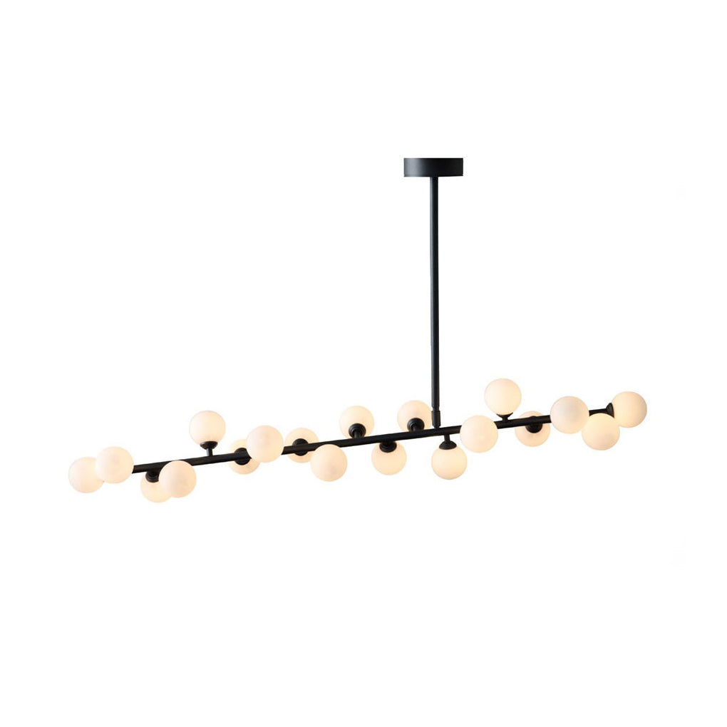 Eshair Modern Minimalist Brass Glass Chandelier