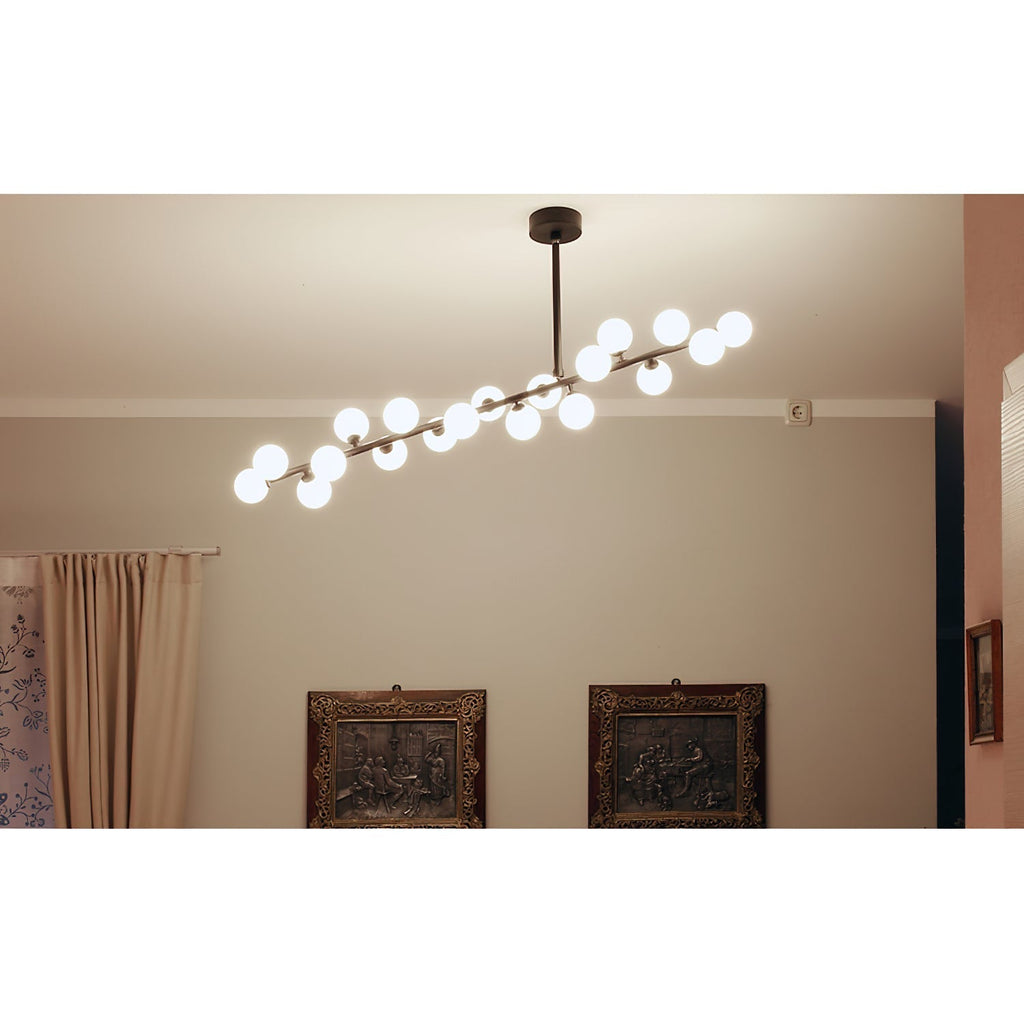 Eshair Modern Minimalist Brass Glass Chandelier