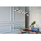 Eshair Modern Minimalist Brass Glass Chandelier