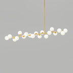 Eshair Modern Minimalist Brass Glass Chandelier