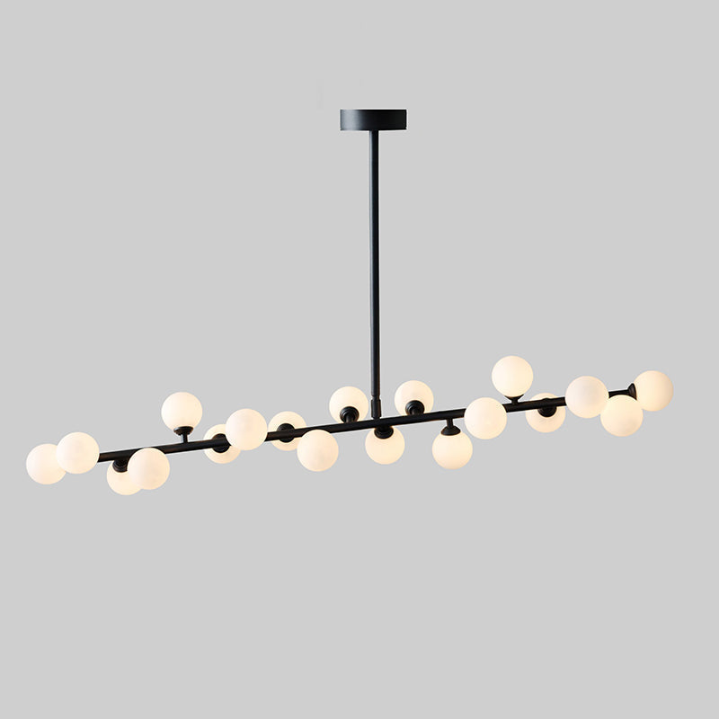 Eshair Modern Minimalist Brass Glass Chandelier