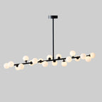 Eshair Modern Minimalist Brass Glass Chandelier