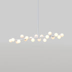 Eshair Modern Minimalist Brass Glass Chandelier