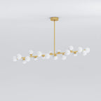 Eshair Modern Minimalist Brass Glass Chandelier