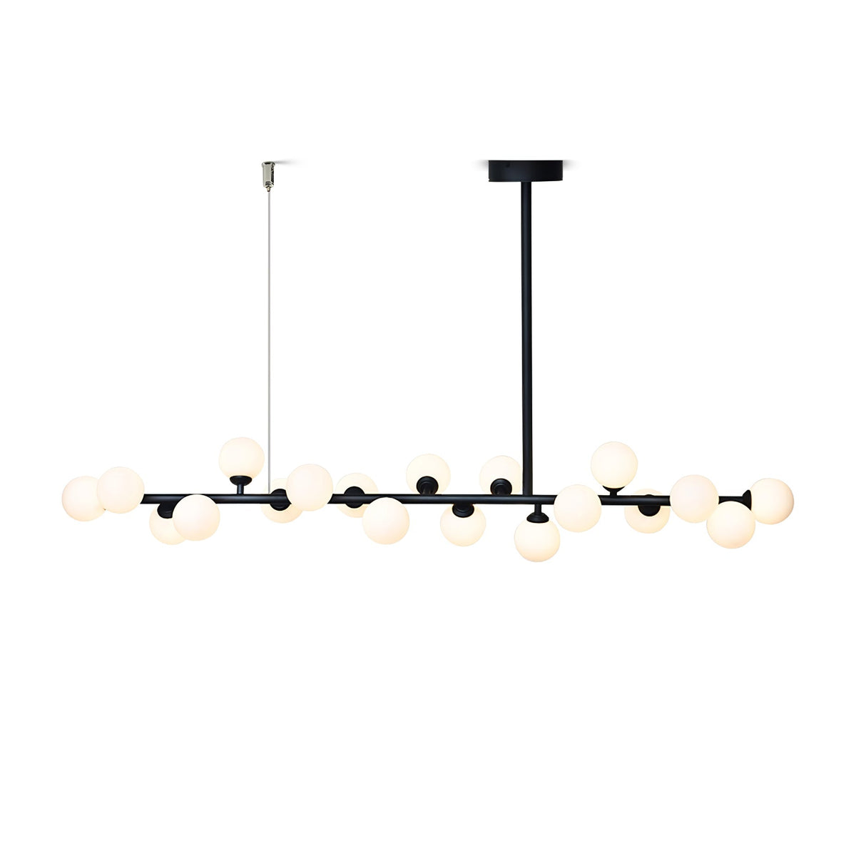 Lumiray Black Linear Globe Pendant Light