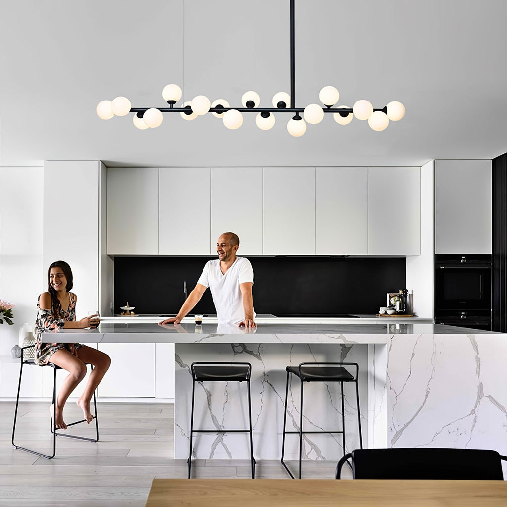 Lumiray Black Linear Globe Pendant Light