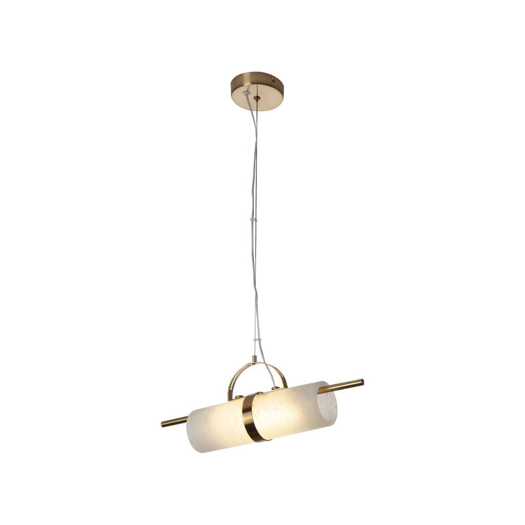 Atheor Modern Minimalist Cylindrical Alabaster Pendant Light