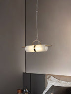 Atheor Modern Minimalist Cylindrical Alabaster Pendant Light