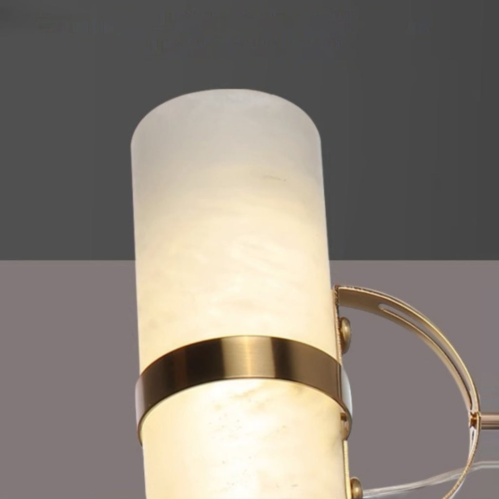 Atheor Modern Minimalist Cylindrical Alabaster Pendant Light