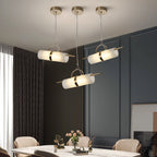 Atheor Modern Minimalist Cylindrical Alabaster Pendant Light