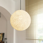 Pendant Lamp Hemp Rattan Sphere Handcrafted Artisanal Bohemian