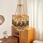Tiffany Pendant Light Tassel Glass Bohemian
