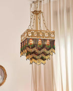 Tiffany Pendant Light Tassel Glass Bohemian