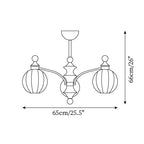 Mirena Chandelier Glass Orb Bronze