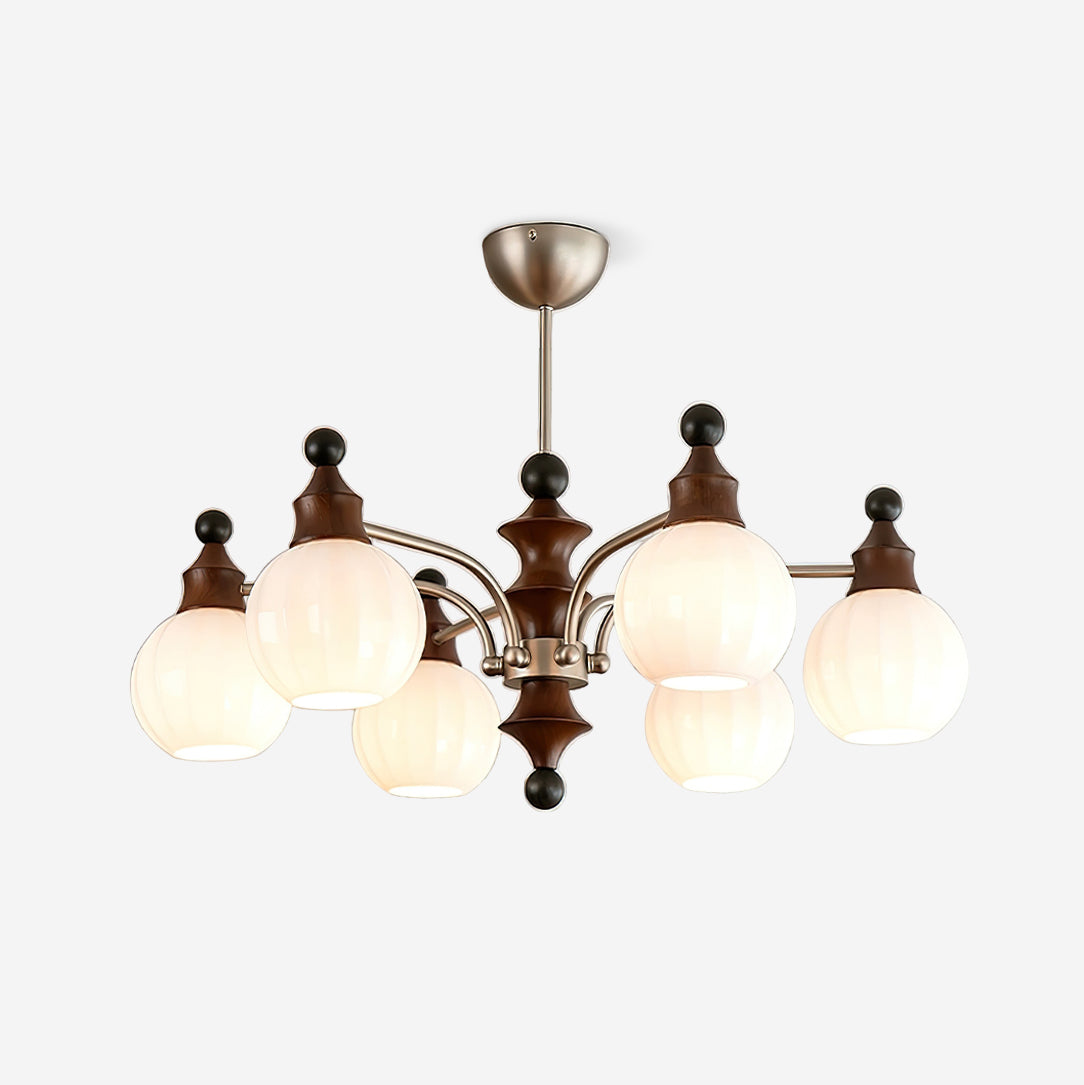 Mirena Chandelier Glass Orb Bronze