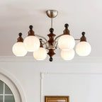 Mirena Chandelier Glass Orb Bronze