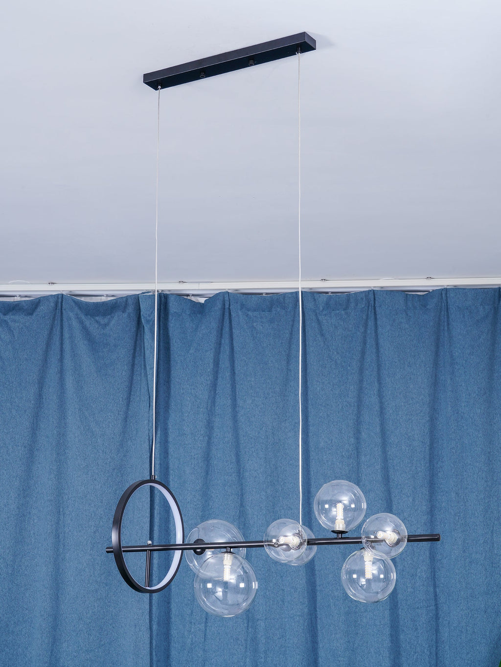 Lustra Chandelier Glass Bubble Nordic Black LED
