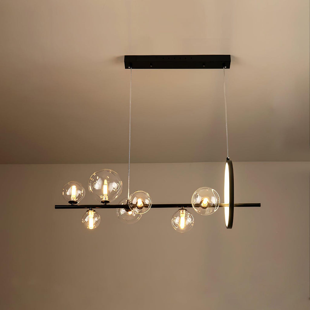 Lustra Chandelier Glass Bubble Nordic Black LED