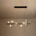 Lustra Chandelier Glass Bubble Nordic Black LED