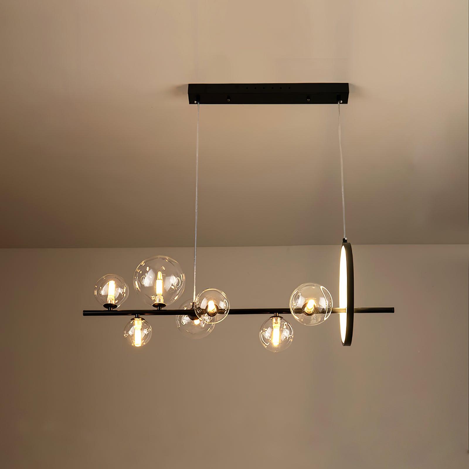 Lustra Chandelier Glass Bubble Nordic Black LED