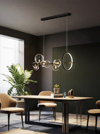 Lustra Chandelier Glass Bubble Nordic Black LED