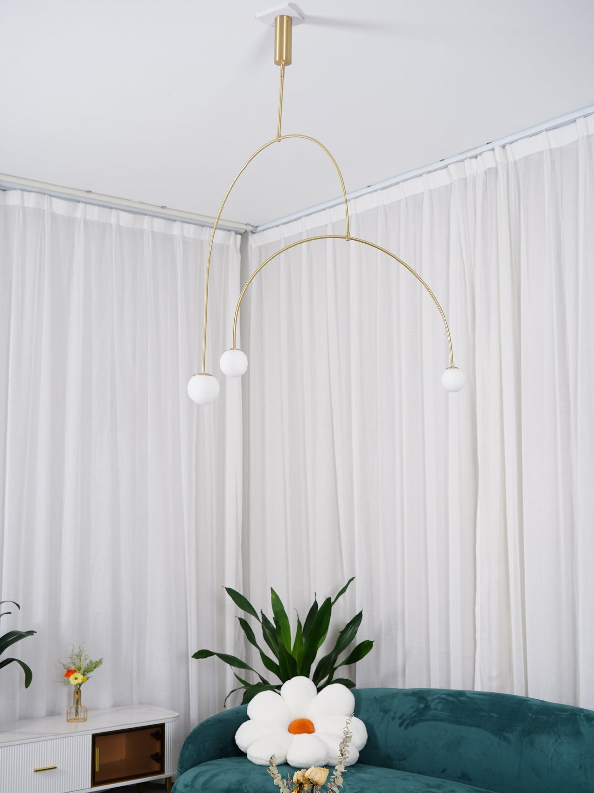 Lustra Chandelier Mobile Black Minimalist