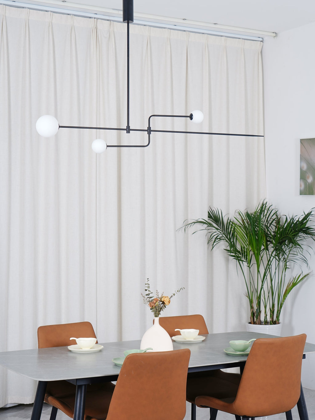Lustra Chandelier Mobile Black Minimalist