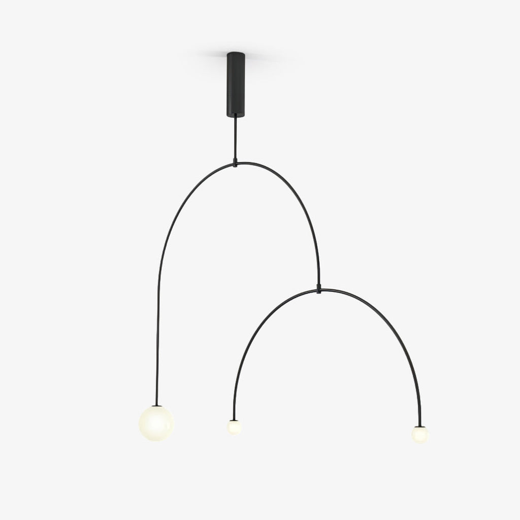 Lustra Chandelier Mobile Black Minimalist