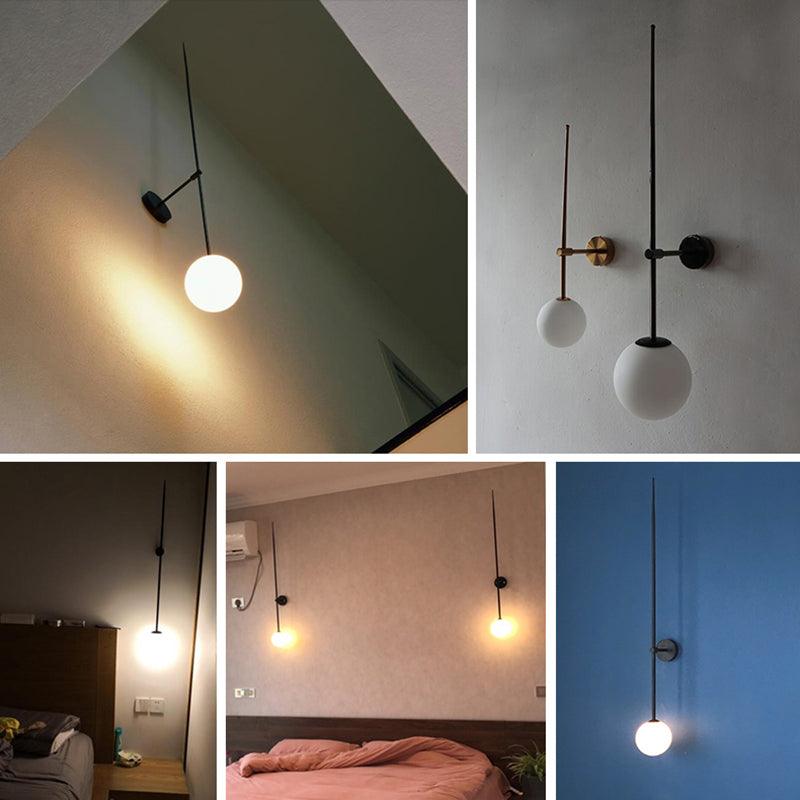 Gizmo Modern Minimalist Mobile Glass Wall Lamp