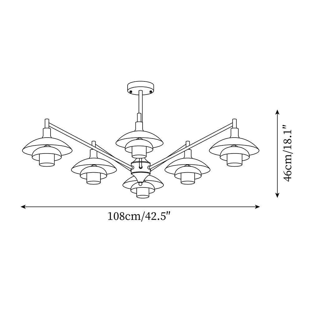 Alora Chandelier Copper Nordic Layers