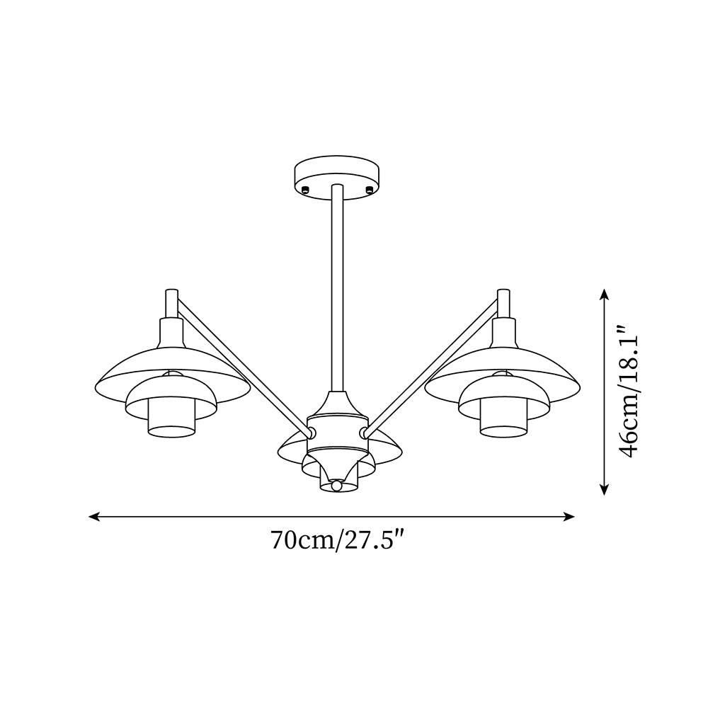 Alora Chandelier Copper Nordic Layers
