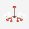 Chandelier Glass Dome Petal Shades Minimalist Ambient Glow