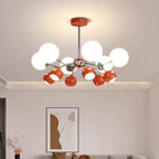 Chandelier Glass Dome Petal Shades Minimalist Ambient Glow