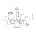 Chandelier Glass Dome Petal Shades Minimalist Ambient Glow