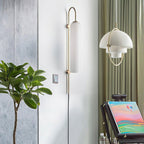 Valentina Modern Glass Plug-In Wall Lamp