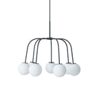 Elphaia Vintage Modern Octopus Black Glass Chandelier