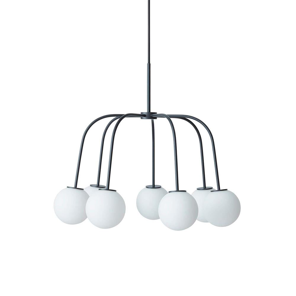 Elphaia Vintage Modern Octopus Black Glass Chandelier