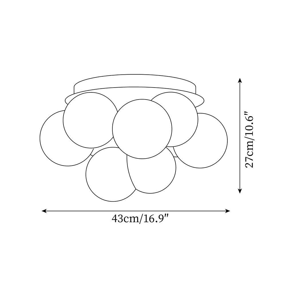Ceiling Light Body Acrylic Bubbles Modern Minimalist