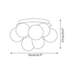 Ceiling Light Body Acrylic Bubbles Modern Minimalist