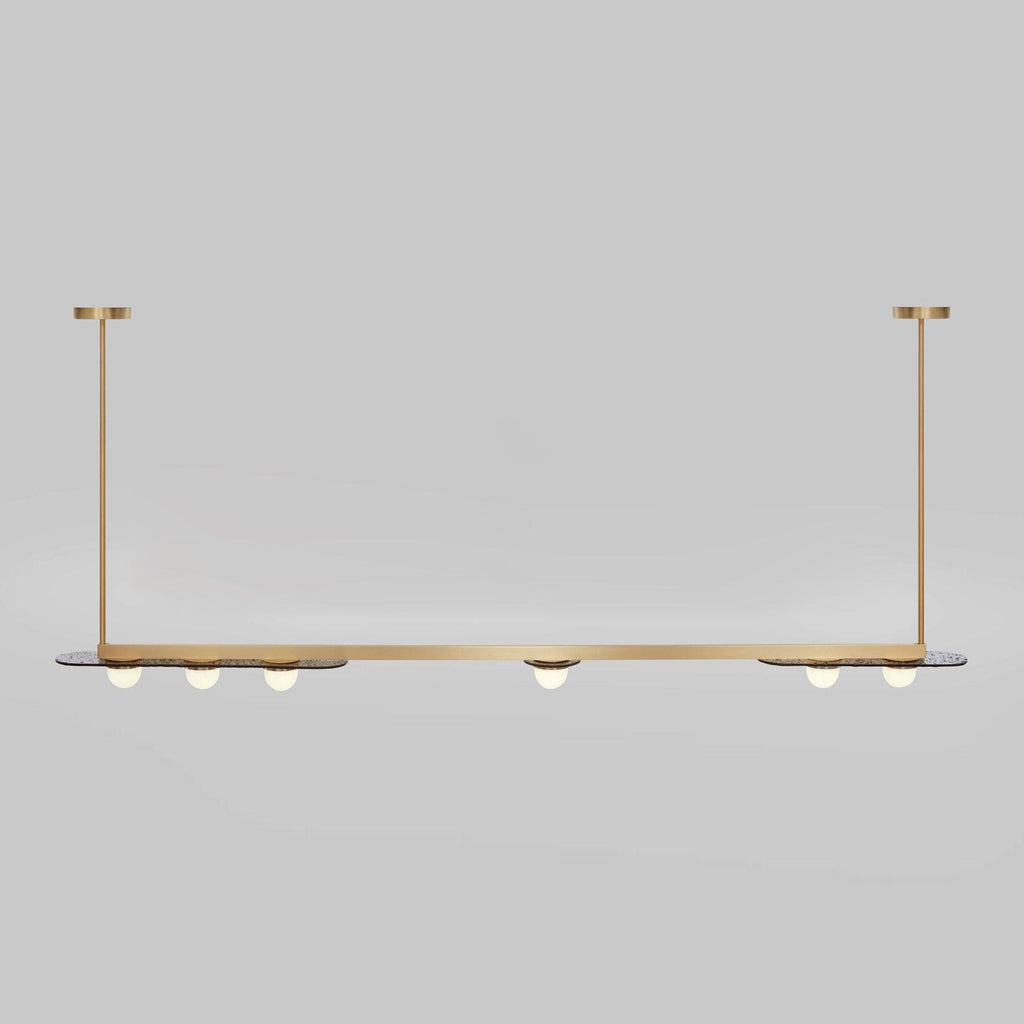 Lustra Chandelier LED Linear Gold Frame