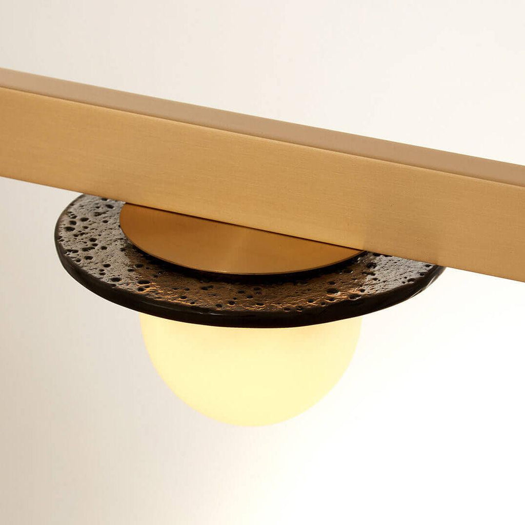 Lustra Chandelier LED Linear Gold Frame