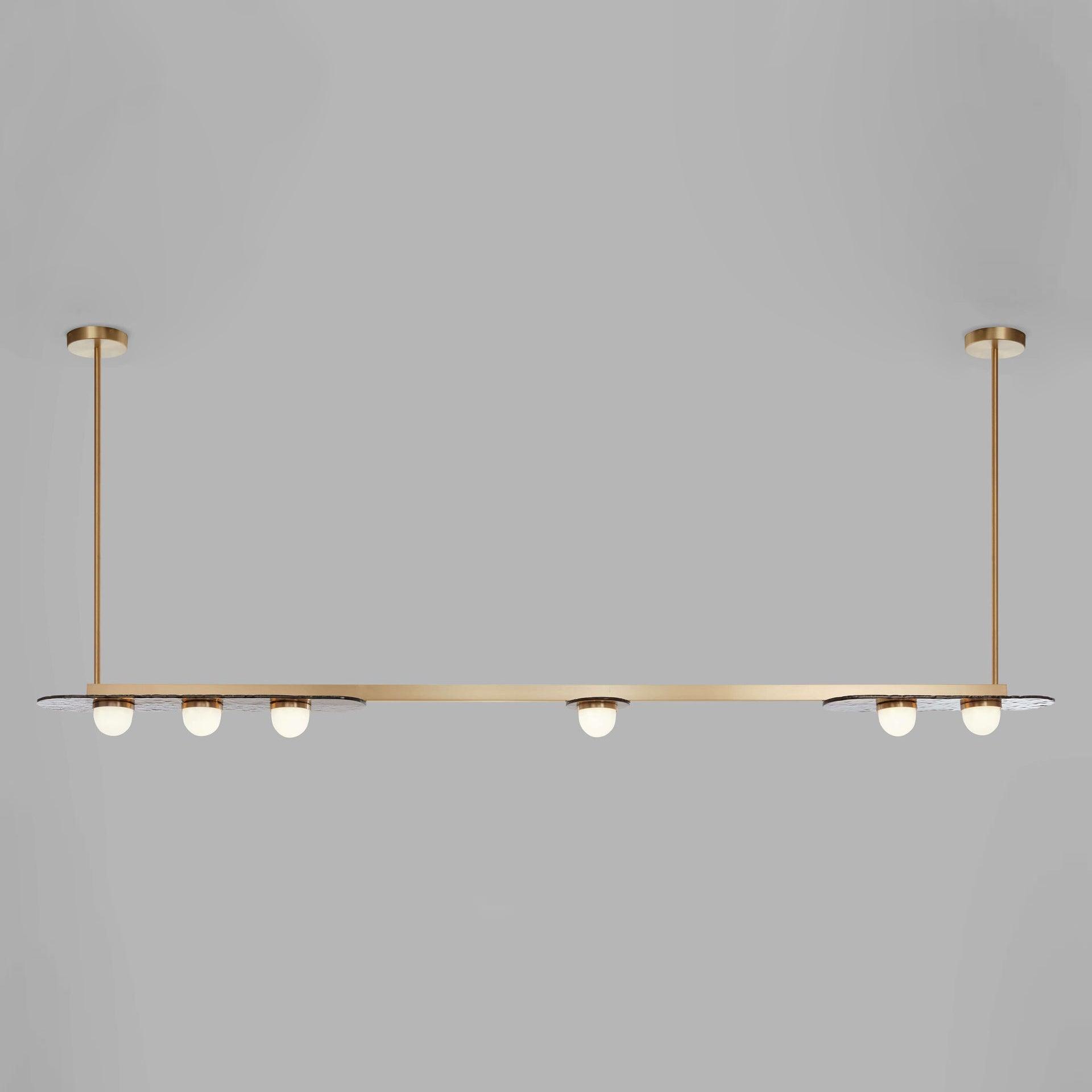 Lustra Chandelier LED Linear Gold Frame