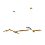 Lustra Chandelier LED Linear Gold Frame