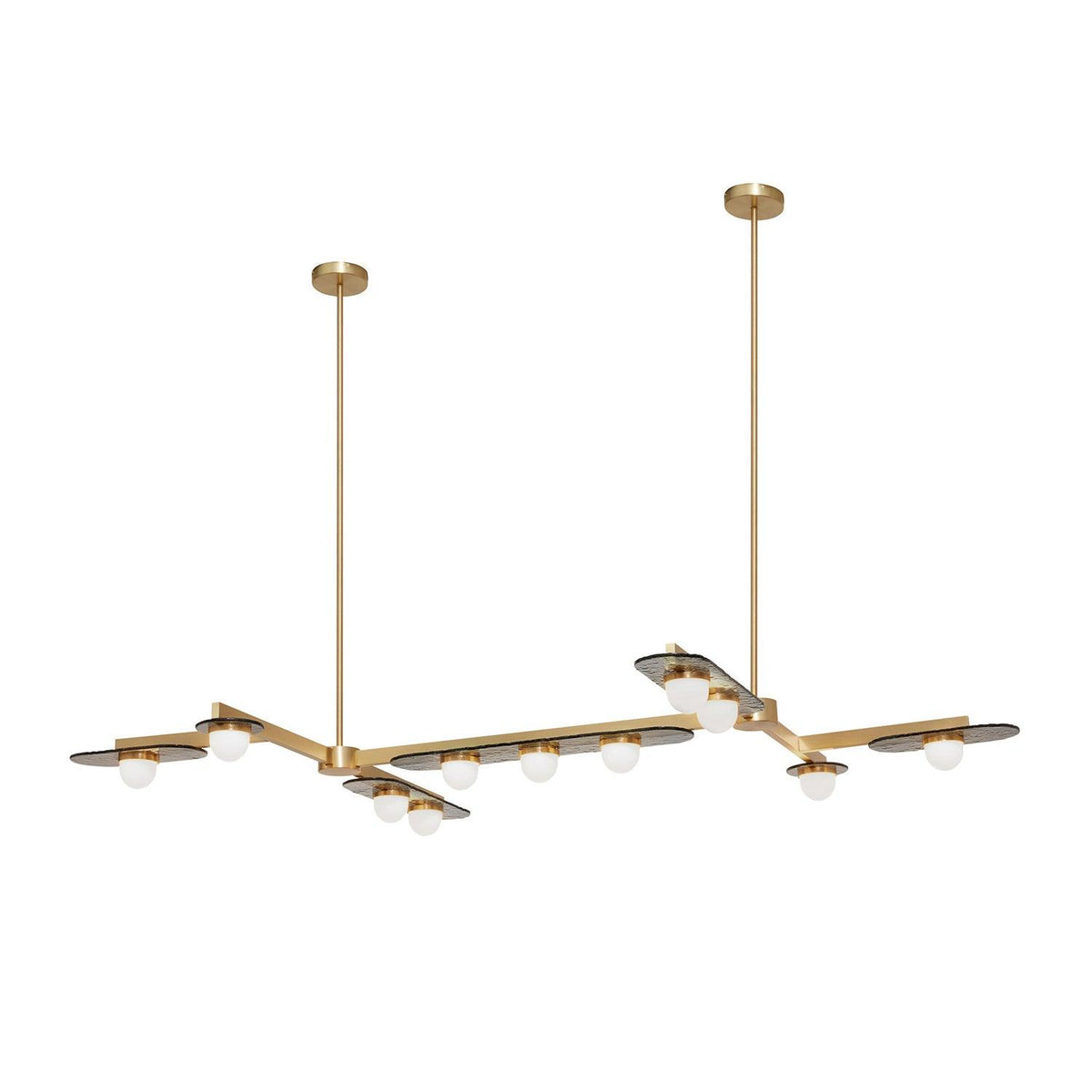 Lustra Chandelier LED Linear Gold Frame