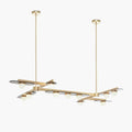 Lustra Chandelier LED Linear Gold Frame